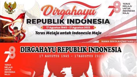 10 Template Spanduk Logo Pamflet Banner Hut Ke 78 Ri 17 Agustus