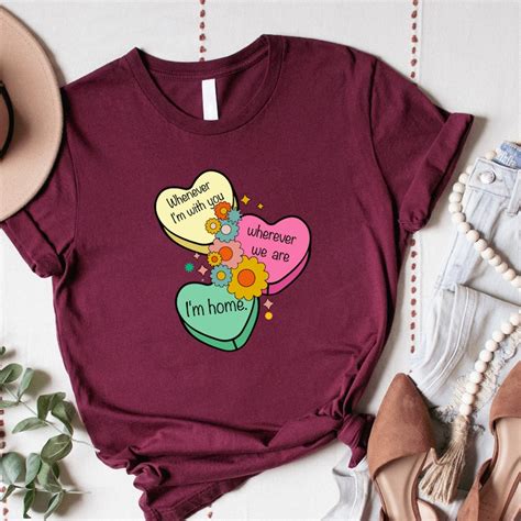 Candy Heart T Shirt Valentines Day Shirt Conversation Hearts