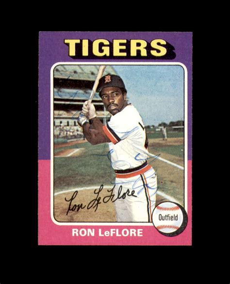 Ron Leflore Signed Topps Detroit Tigers Autograph Ebay