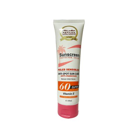 Bloqueador Solar Facial 60 Spf Piel Sensible Nevada Gloria Saltos