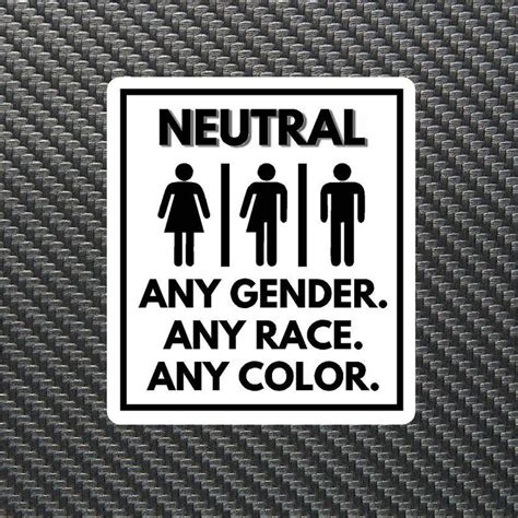 Gender Neutral Bathroom Sign Vinyl Sticker Decal Custom Etsy