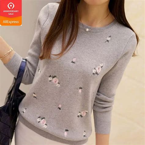 Ohclothing 2019 Autumn Sweater Women Embroidery Knitted Winter Women Sweater And Pullover Female