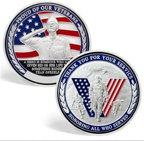 Amazon Pcs Veterans Challenge Coin Military Thank You Coins Set