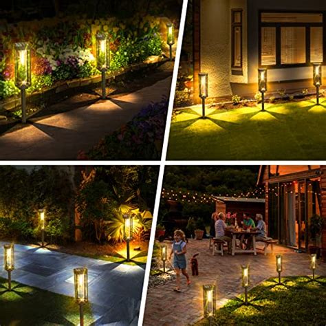 Coxseni Solar Pathway Lights Outdoor 6 Pack Bright Solar Path Light Outside Waterproof Solar