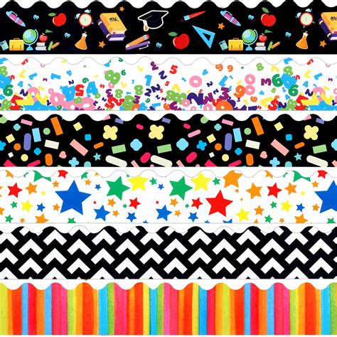 Buy 71 Feet Classroom Bulletin Board Borders Confetti Border School ...