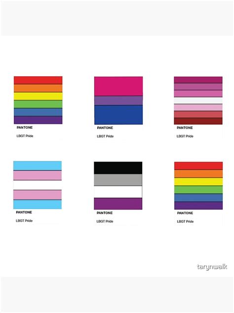 Pantone Lgbt Pride Flags Sticker Pack Canvas Print For Sale By