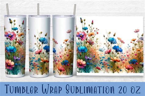 Wildflowers Tumbler Wrap Oz Straight Skinny