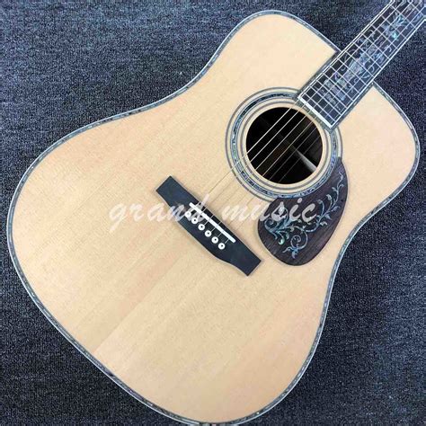 Custom Solid Spruce Top Rosewood Fingerboard D Body Acoustic Guitar China Acoustic Guitar And