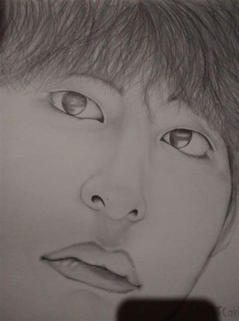 Bts v pencil sketch | Pencil sketch, Female sketch, Fan art