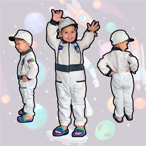 Fantasia Astronauta Infantil Nasa Luxo Unissex Pronta Entrega Shopee