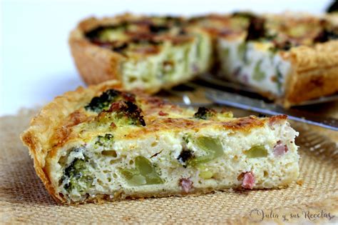 JULIA Y SUS RECETAS Quiche de brócoli jamón y queso