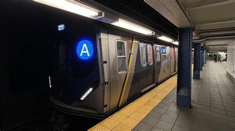 MTA NYCT Subway R211A A Train Action At 181st Street 207th Street