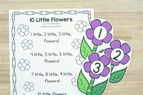 10 Little Flowers Preschool Circle Time Song - Fantastic Fun & Learning