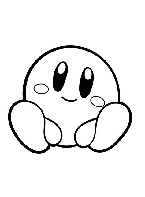 Cute Kirby Coloring Page