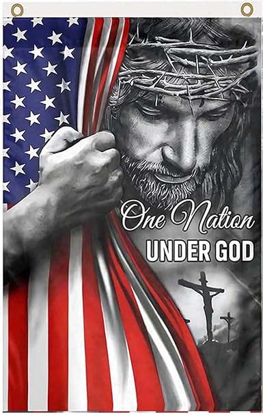 Amazon One Nation Under God Flag Christian Jesus USA 3x5 Ft