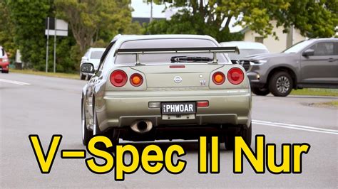 JDM Legends And Supercars Leaving Car Show Skyline R34 GTR V Spec II