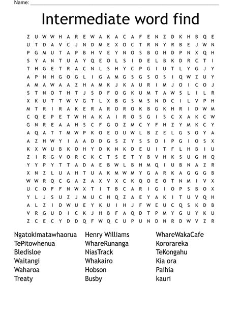 Intermediate Word Find Word Search Wordmint