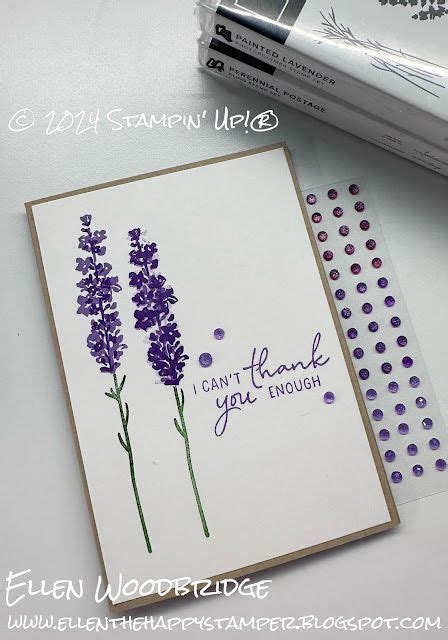 Stampin Up Painted Lavender Perennial Postage Stamped Card In 2024