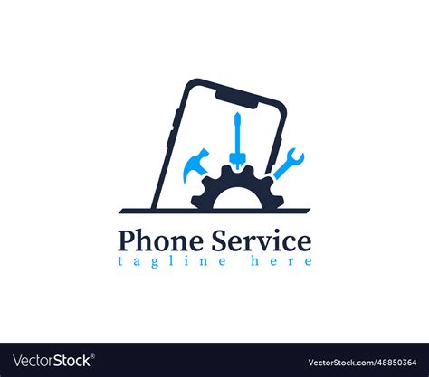 Creative Phone Fixing Logo Design Royalty Free Vector Image