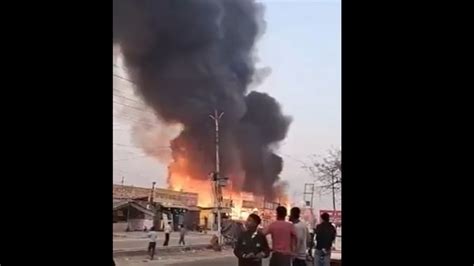 Massive Fire Erupts In Dhabas In Greater Noida Fire Tenders On Site