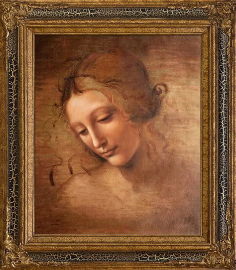 Museum Masters Female Head La Scapigliata Framed Oil Reproduction By