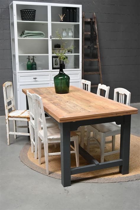 Unieke Landelijke Houten Eettafel Bij Old Basics Dining Table