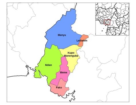 Map Of South West Region Cameroon Map Of South West Region Cameroo