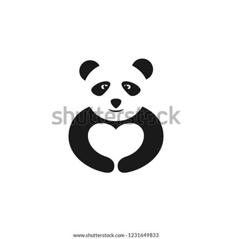 Cute Panda Hugging Love Stock Vector Royalty Free 1231649833