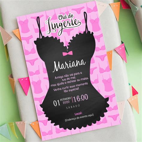 Convite DIGITAL Chá de Lingerie Elo Produtos Especiais