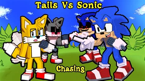 Chasing Fnf Tails Vs Sonic Vs Tails Exe Minecraft Animation Youtube