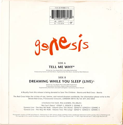 Tell Me Why – Dreaming While You Sleep (live) – The Genesis Archive