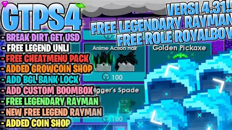 Free Legend Rayman Free Role Royal Growtopia Private Server