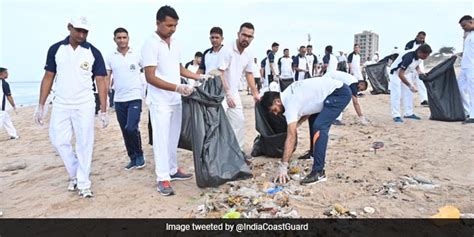 Indian Coast Guard Conducts International Coastal Clean Up Day 2023