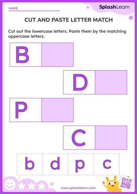 Cut And Paste Letter Match