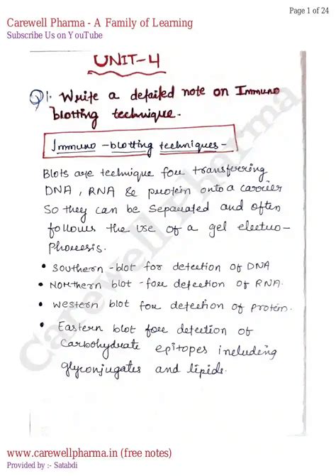 Unit 4 Pharmaceutical Biotechnology 6th Semester B Pharmacy Notes