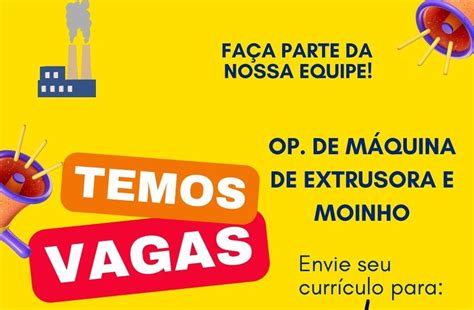 Empresa Seleciona Para Vaga De Operador De M Quina De Extrusora E