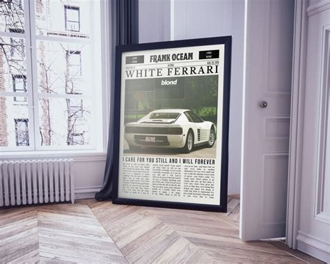 Frank Ocean Poster White Ferrari Poster Blonde Retro Newspaper Print