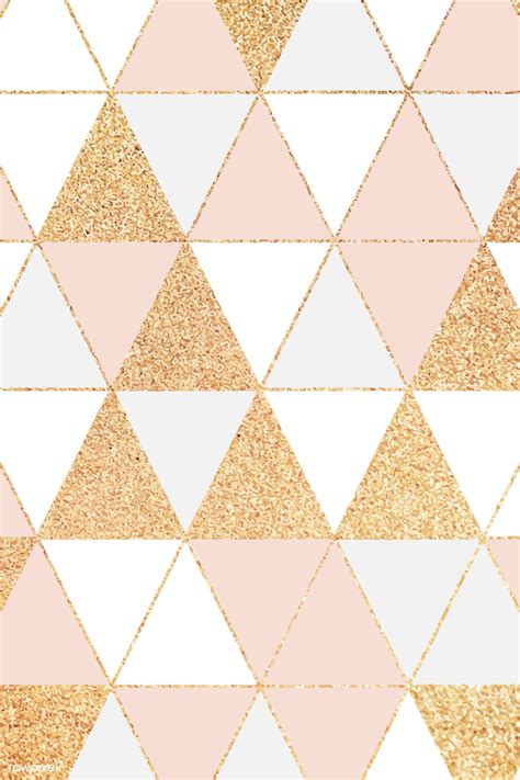 Pink And Gold Chevron Background