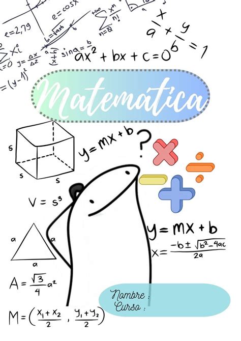 Matematica Flork En 2024 Caratulas De Matematicas Portadas De