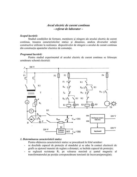 Arcul Electric De Curent Continuu Pdf