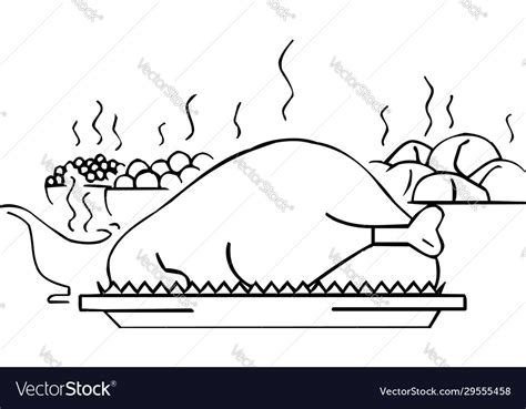 Cooked Chicken Royalty Free Vector Image VectorStock