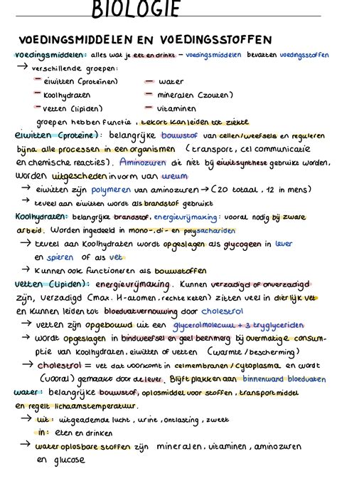 Samenvatting Alles Over Voeding Vertering Hormonen En Het