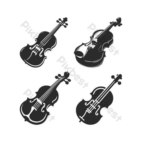 Minimalist Violin Silhouette Vector Design Pack Png Images Eps Free