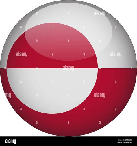 Greenland 3d Rounded Flag Icon Button Vector Stock Vector Image And Art