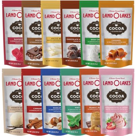 Land O Lakes Cocoa Hot Chocolate Sampler Flavors Variety Pack OZ Bag Pack Of In