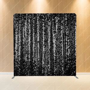 Black Shimmer Sequin Pillow Cover Backdrop Photobooth - Etsy