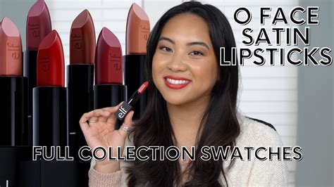 New Elf O Face Satin Lipsticks Full Collection Swatches Youtube