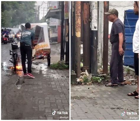 Bikin Sedih Becak Motor Bapak Ini Terbakar Habis Saat Mau Narik