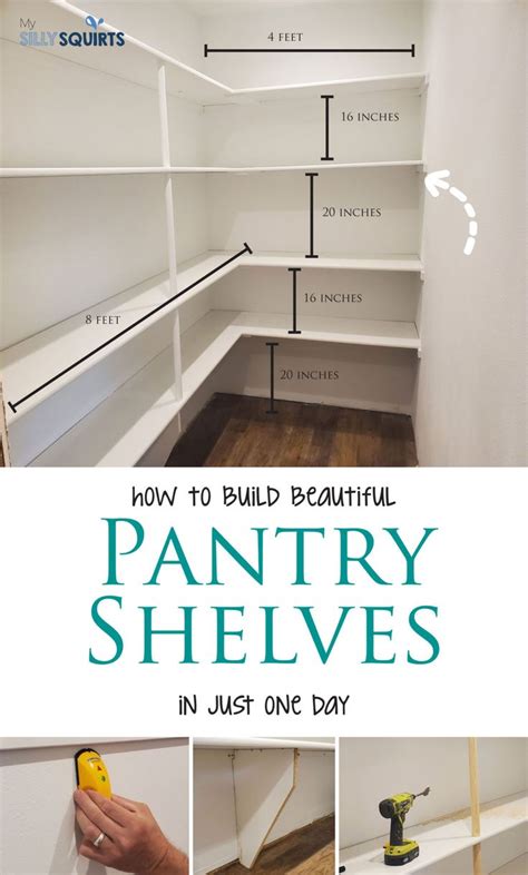 How To Build Beautiful Pantry Shelves In One Day In Pantry