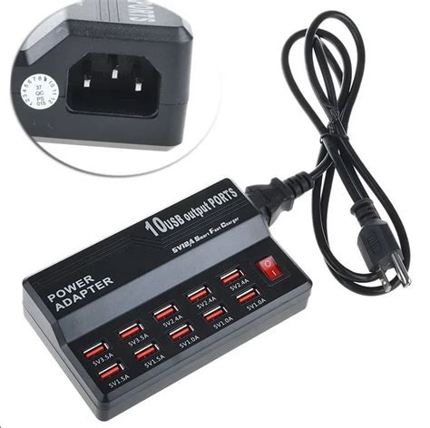 Usb 고속 충전 허브 10 포트 10a 스마트 충전 스테이션 Usb 충전기 휴대 전화 태블릿 디지털 충전기 삼성 - Buy ...